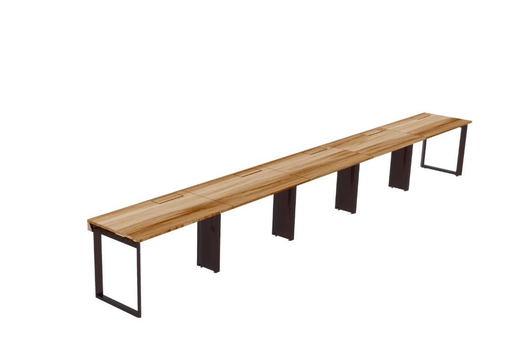 Mesa plataforma de trabalho lateral 5 lugares Pé Level